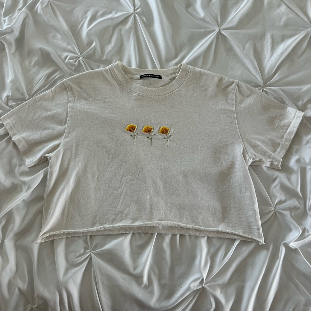 brandy melville john galt marina poppy crop top